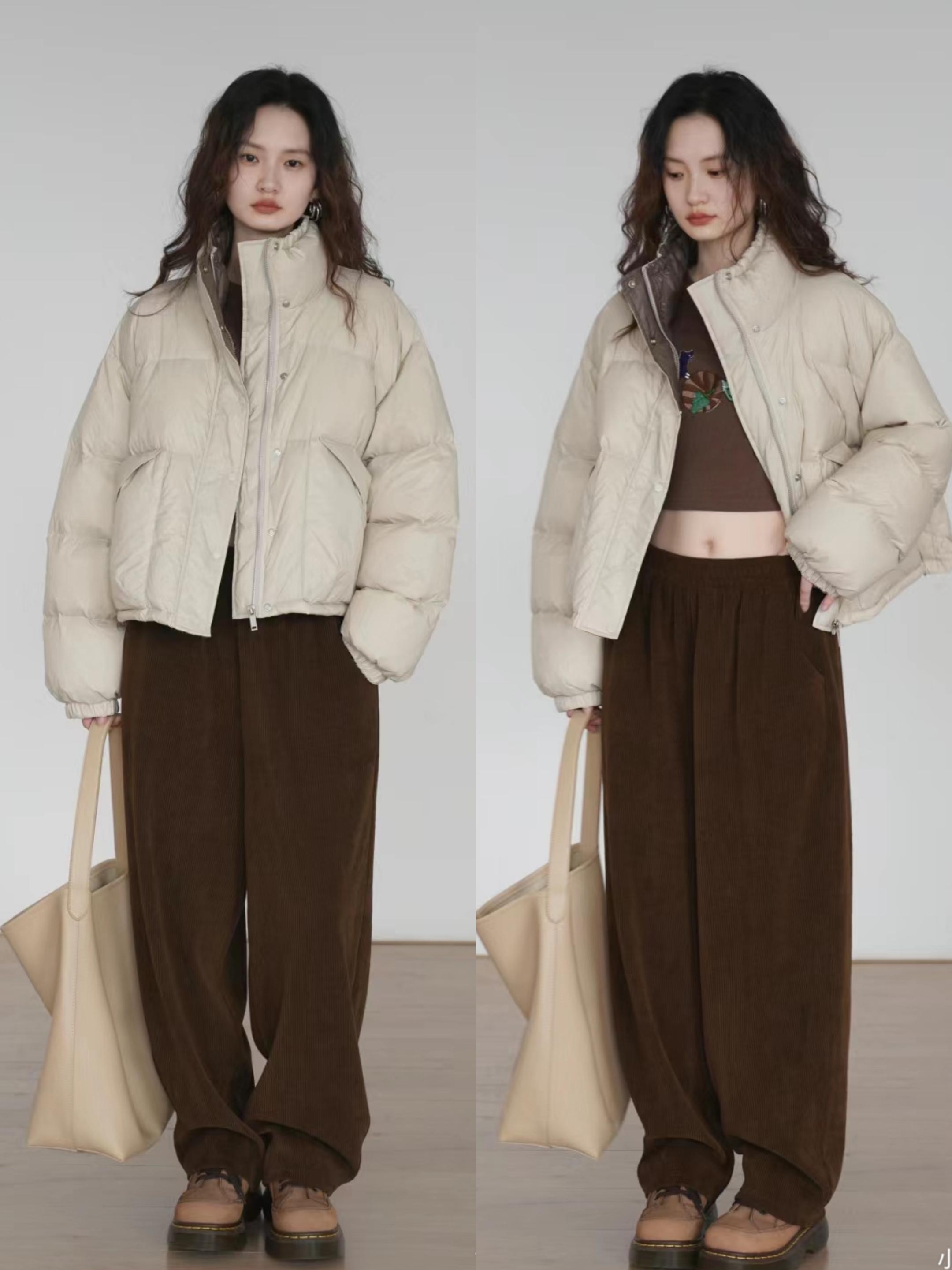 棕色长裤太好穿了!冬天搭配这些上衣,慵懒保暖又不会撞衫