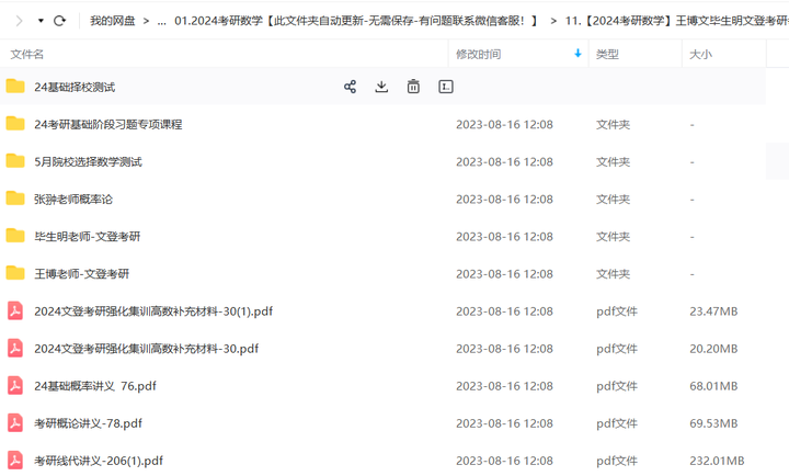 「2024考研数学」王博文毕生明文登考研