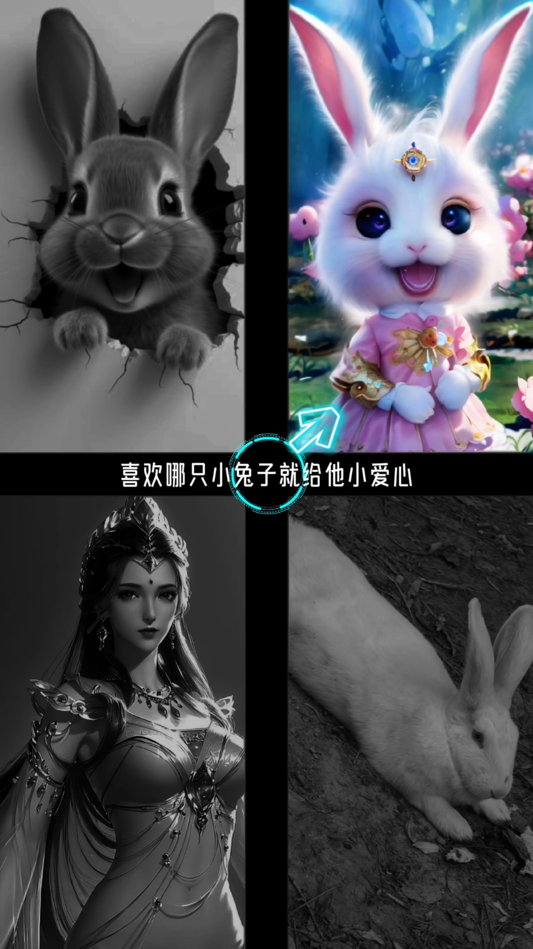 小兔子很可爱,给你一个赞