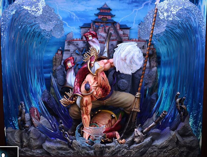 海贼王:白胡子虐打黑胡子手办,百万特效有点少儿不宜