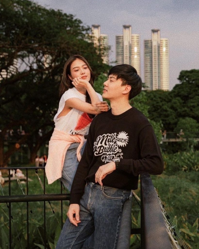 taew的前女友 ton arch发布了一张著名频道女演员ming ming的照片