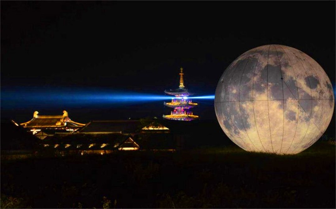 宝鸡凤县人造月亮图片