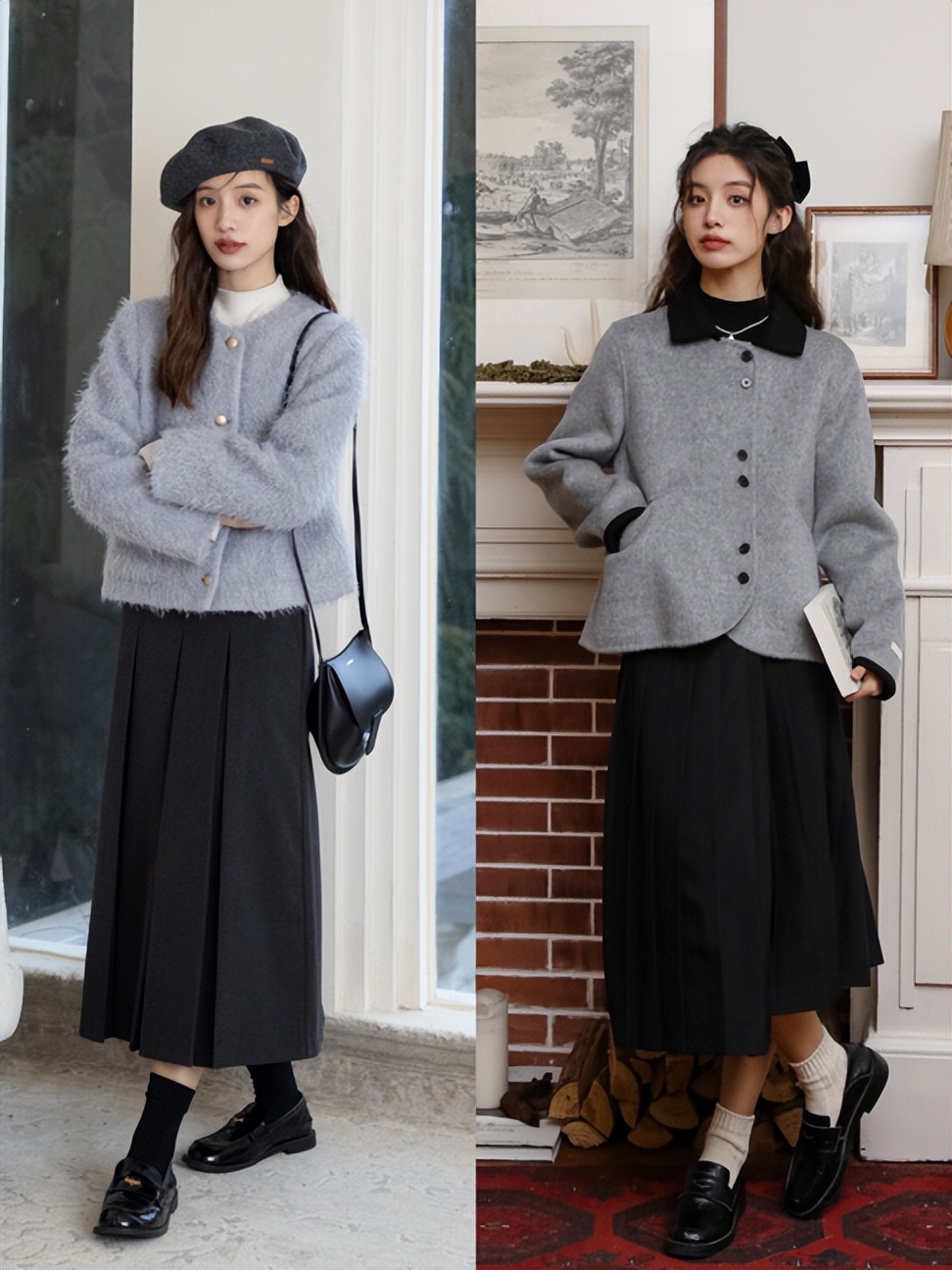 事实证明,不到160㎝的小个子还是穿"短外套",不显矮显腿长