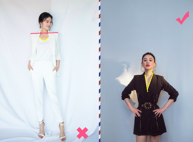 倒三角身材女生穿搭指南