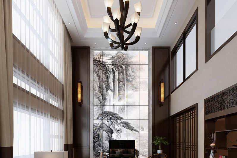 设计师以中性内敛的色调与中式家具相应和,打造出独特而引人入胜的