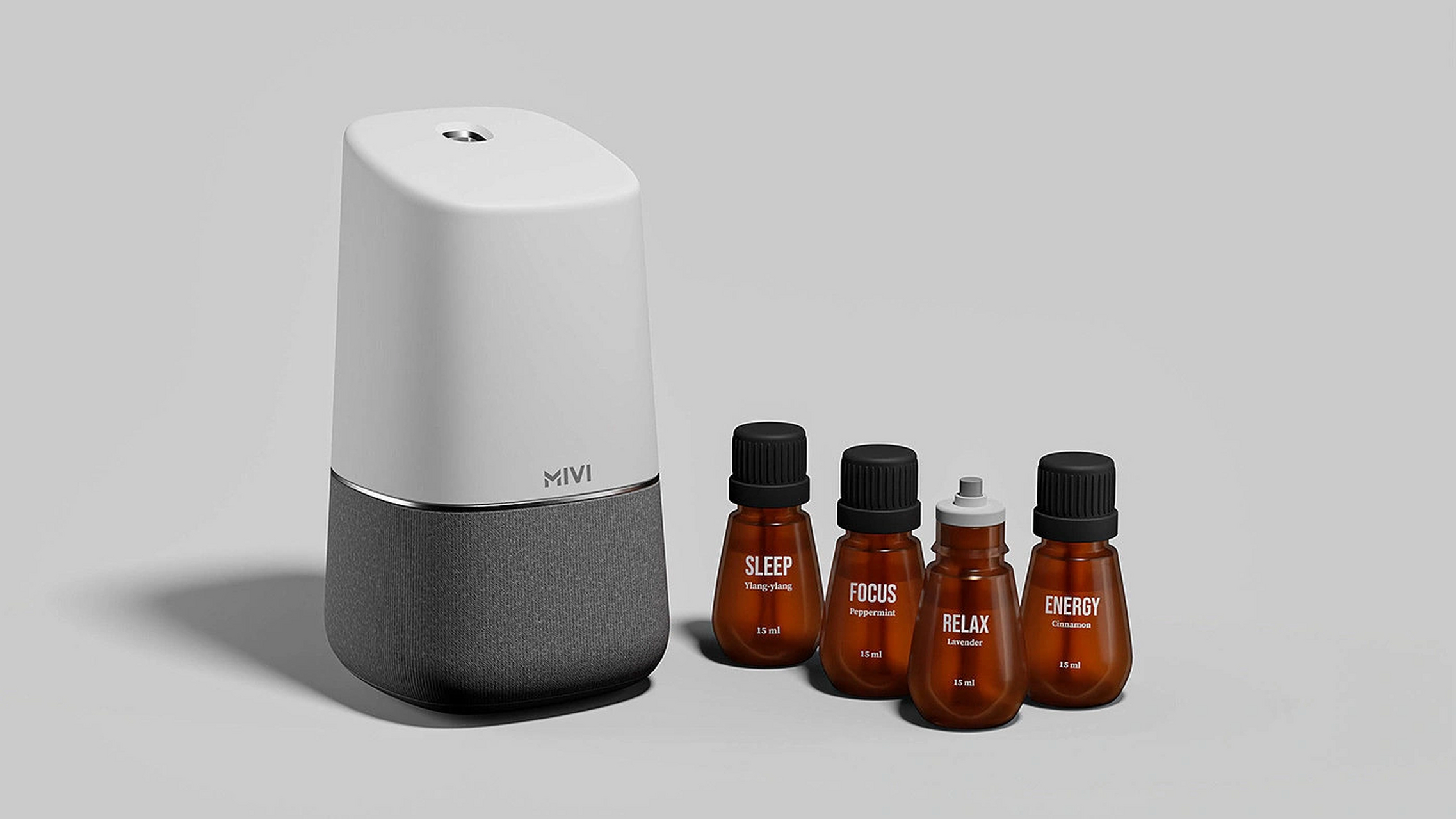 产品设计作品欣赏 serene是一款多感官蓝牙扬声器,可产生光环,帮助您