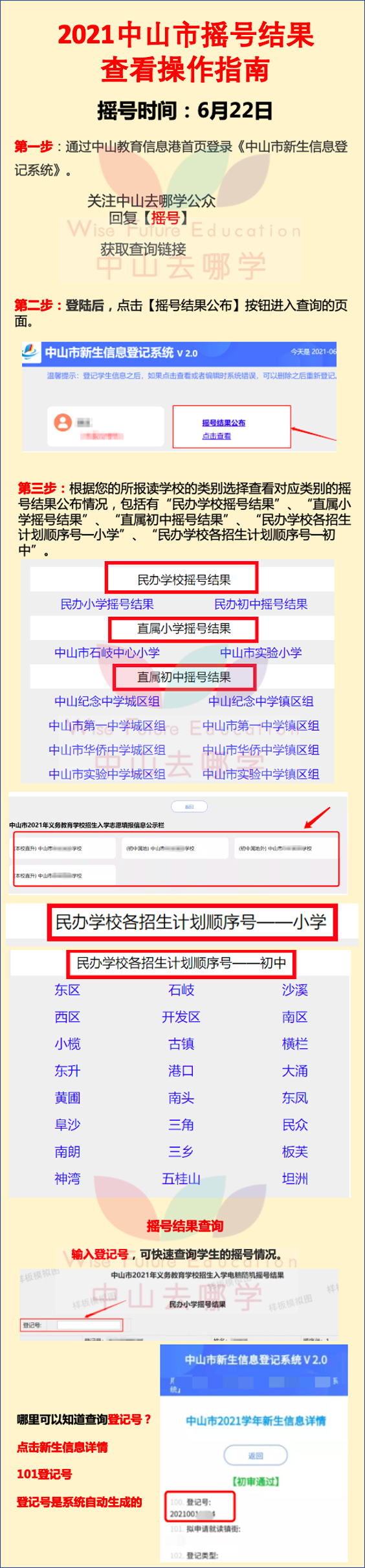 2021年中山小升初摇号结果来了!
