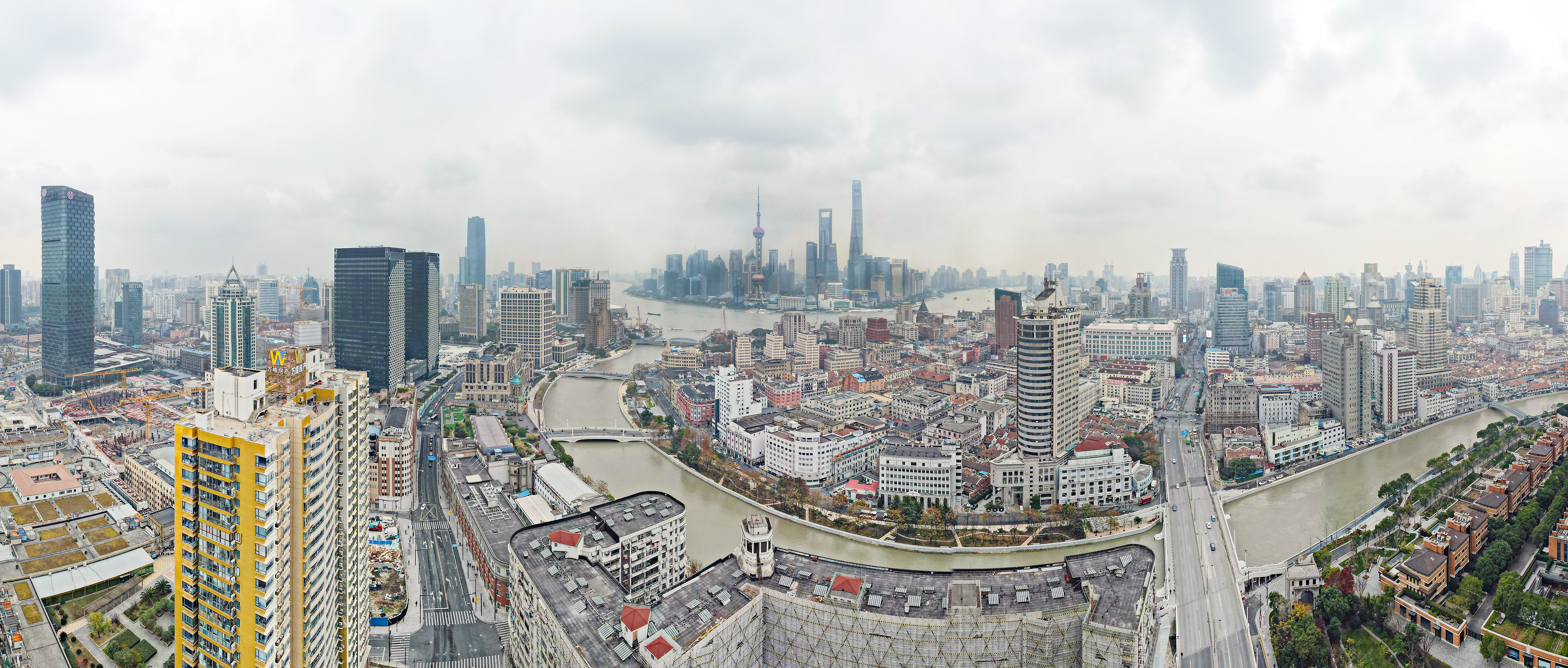 上海:空中俯瞰苏州河(5)