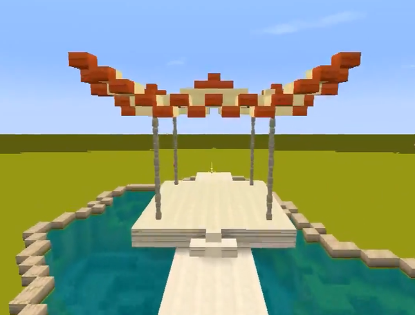 迷你世界:设计简单实用的古风凉亭,新手也能掌握搭建方法!