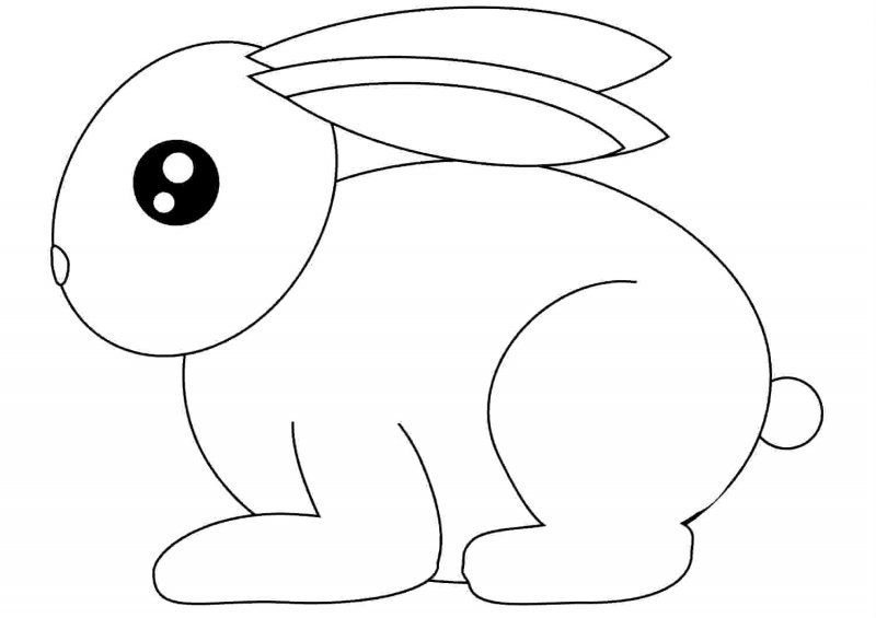 卡通小兔子简笔画素描图片