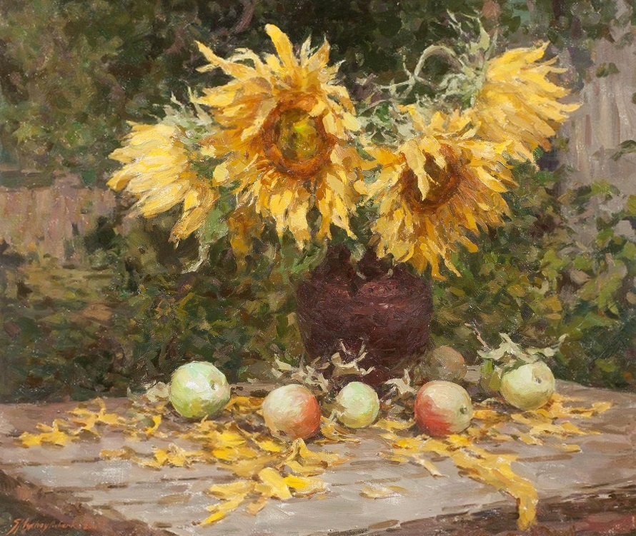 梦幻迷离的花卉油画︱乌克兰艺术家谢尔盖·米克尔作品