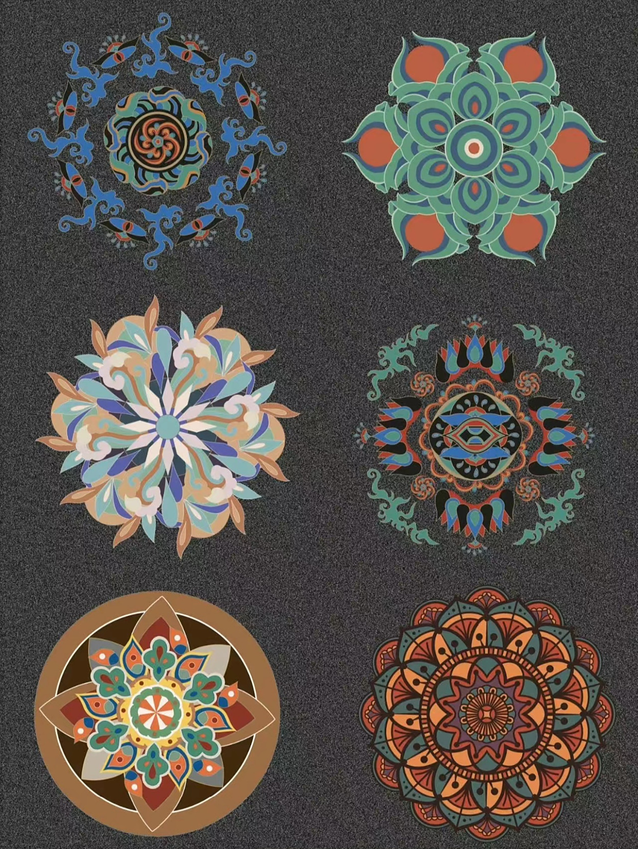 磨金石干货分享敦煌素材飞天鹿花纹祥云