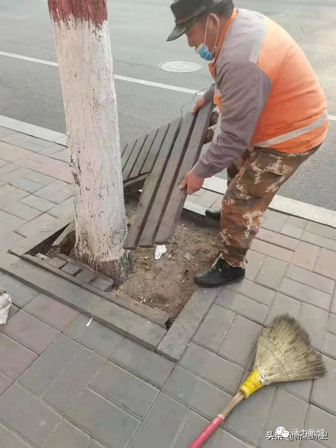 深化春季综合治理 清理树圈死角垃圾