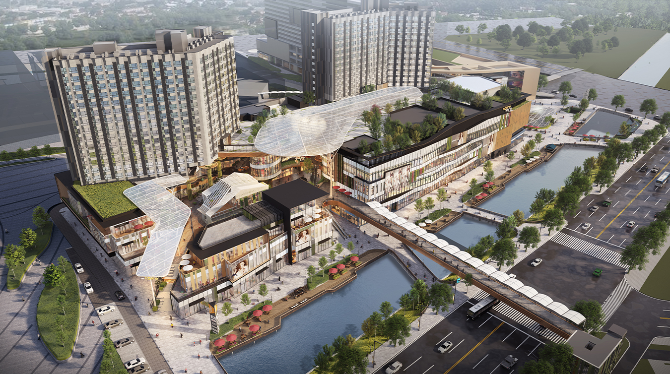 江门首个开放式购物花园|江门保利国际广场创意设计分享