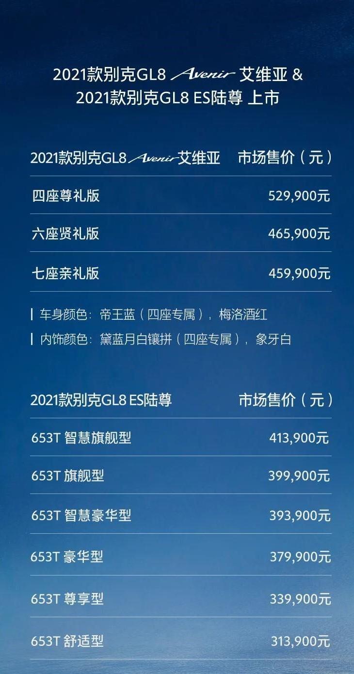 配置升级,内饰豪华,2021款别克gl8家族上市,售价31.39万起
