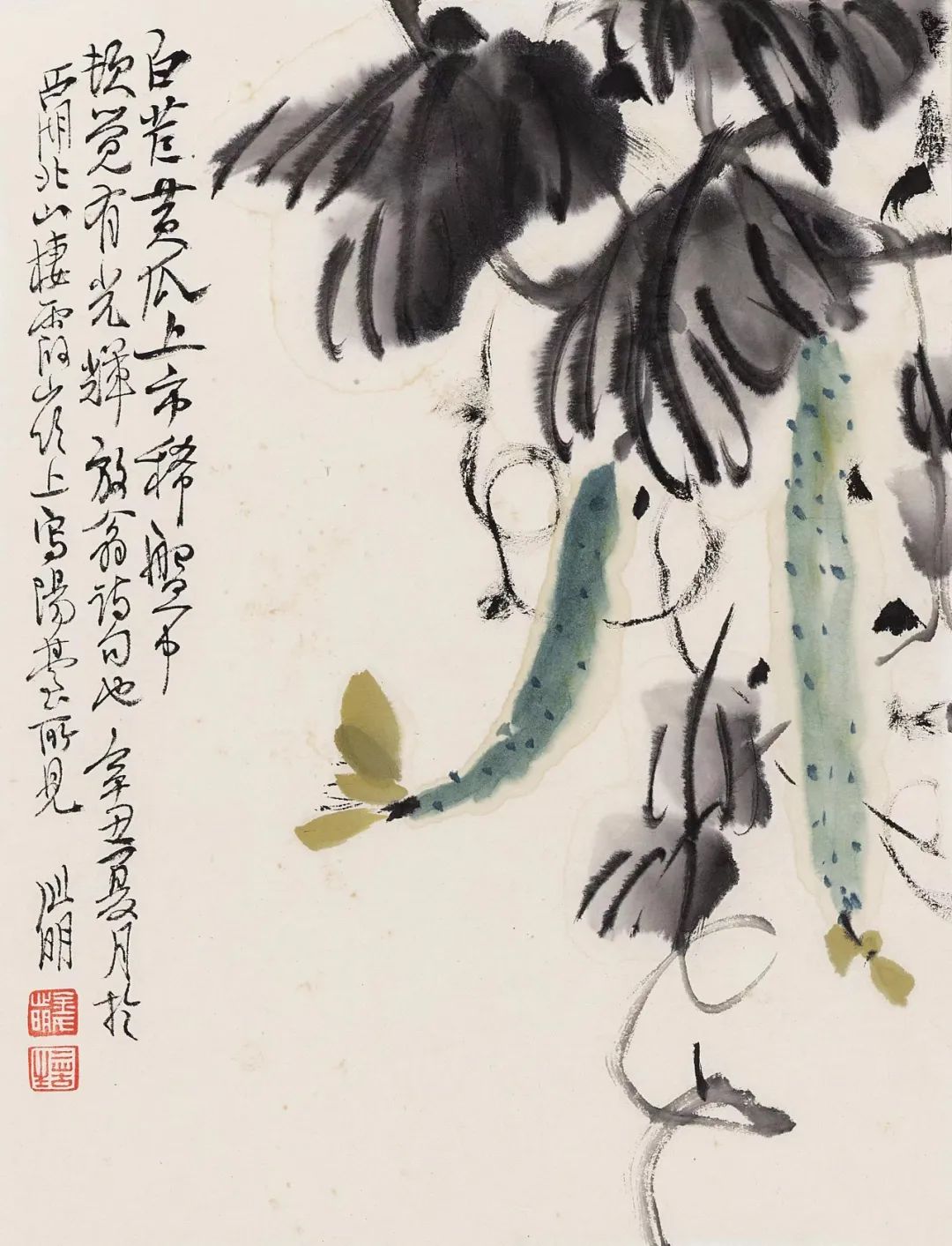 国画大师黄瓜画图片