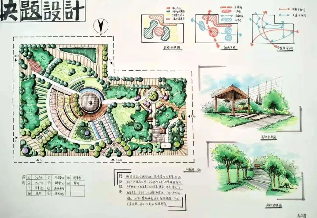大禹手绘|园林景观快题学生作品(三)