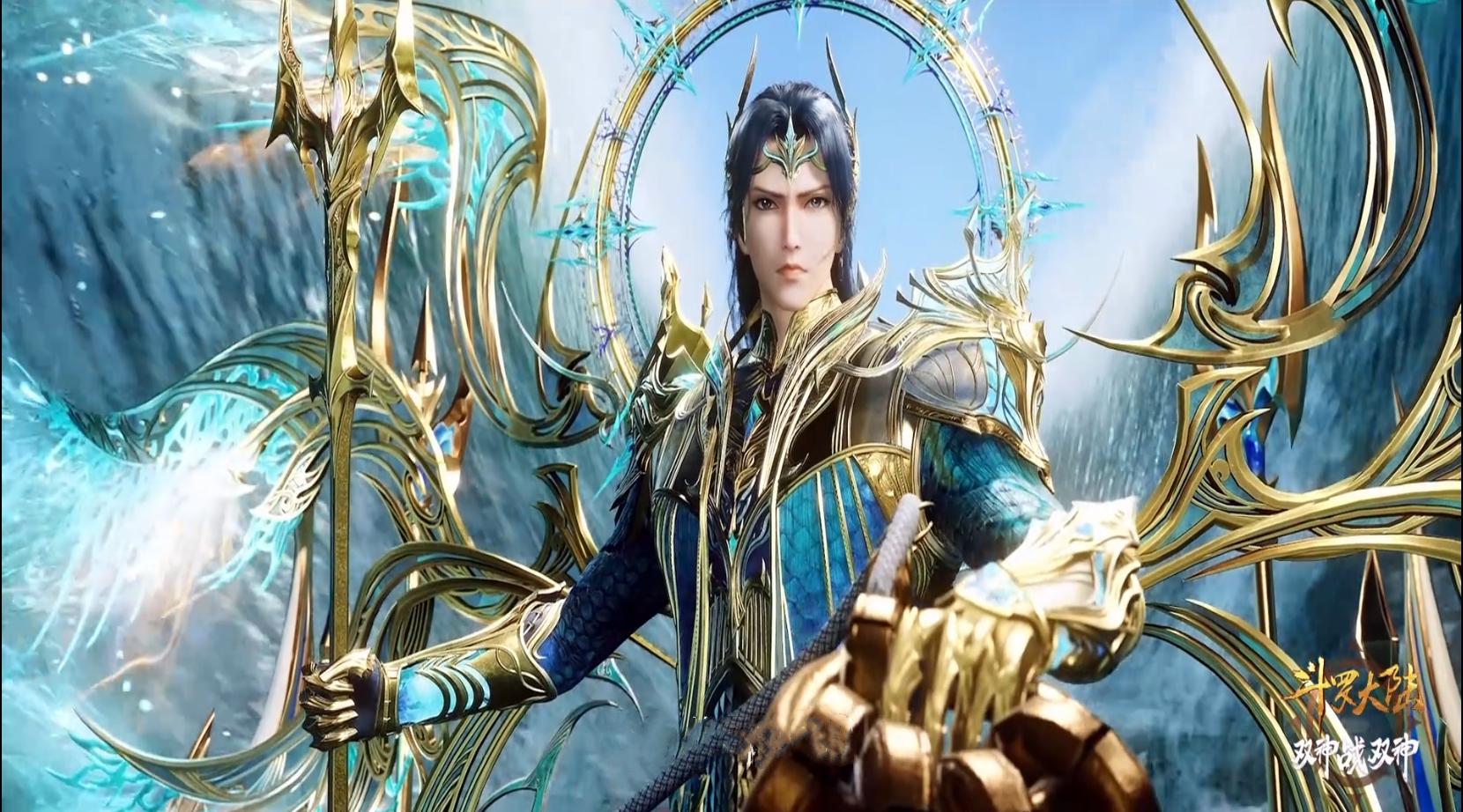 斗罗大陆:剧场版预告震撼来袭,唐三海神造型曝光,四神大战打响