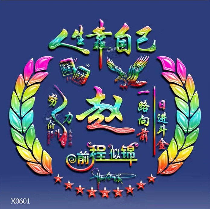 姓氏头像第122期,人生靠自己2023金属质感个性签名头像,请查收