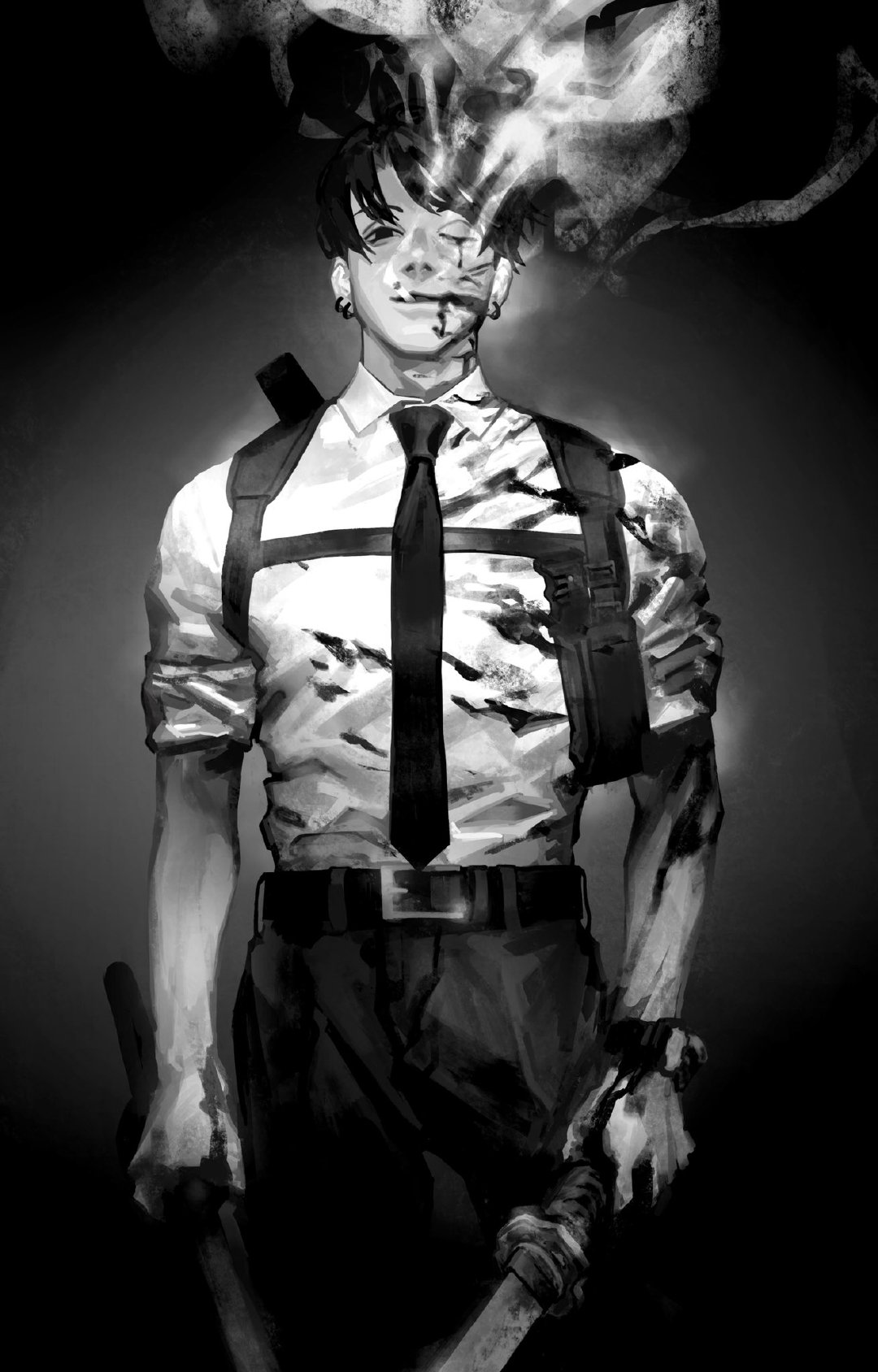 暗黑系风格的电锯人,破坏力超强的枪之恶魔,原来是你啊,秋