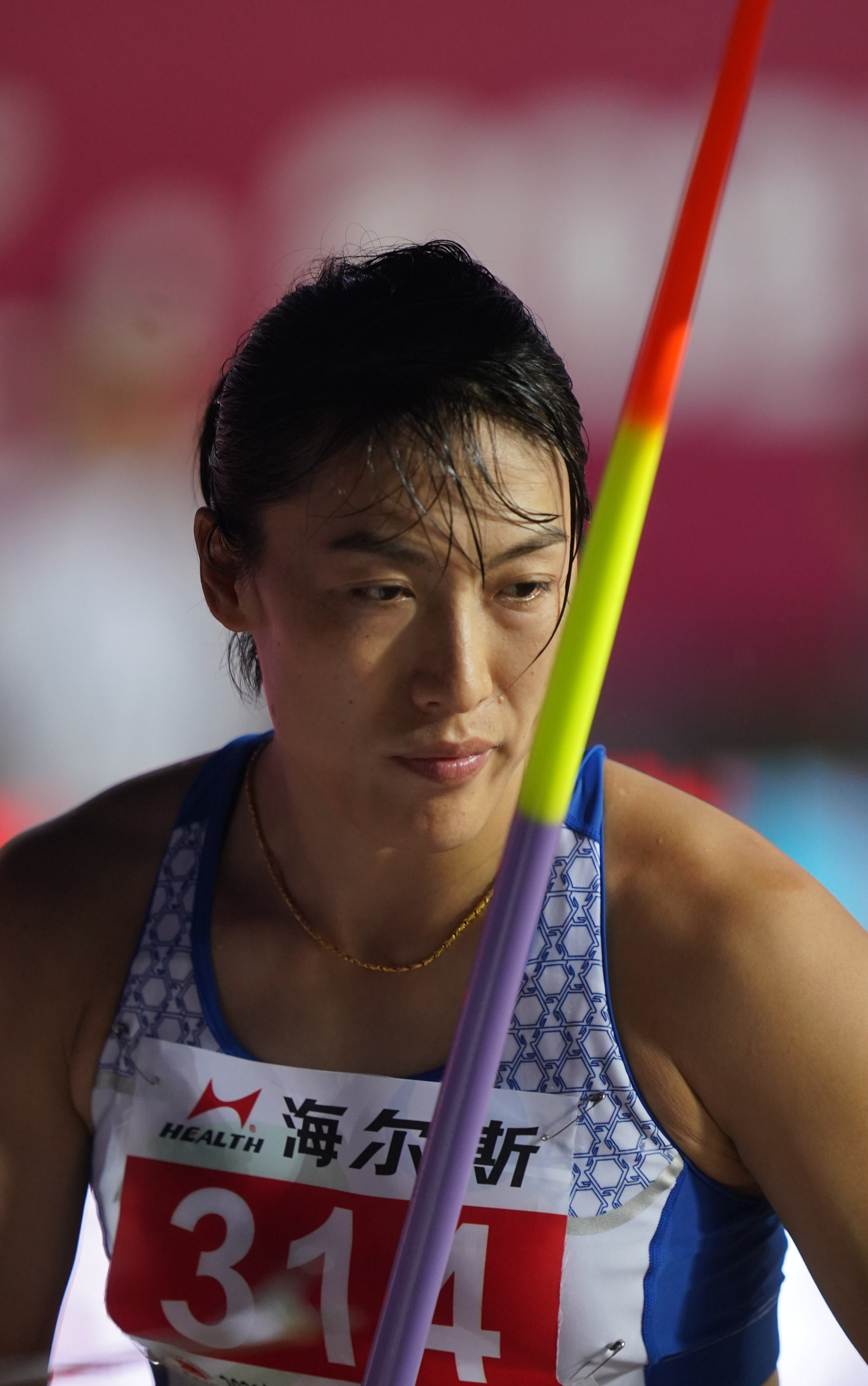 田径——全国冠军赛:吕会会获得女子标枪冠军