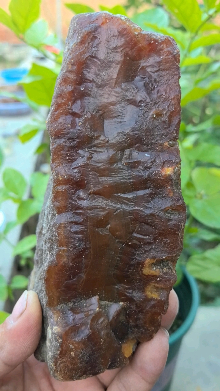 综红色糖心玛瑙原石,大自然的馈赠