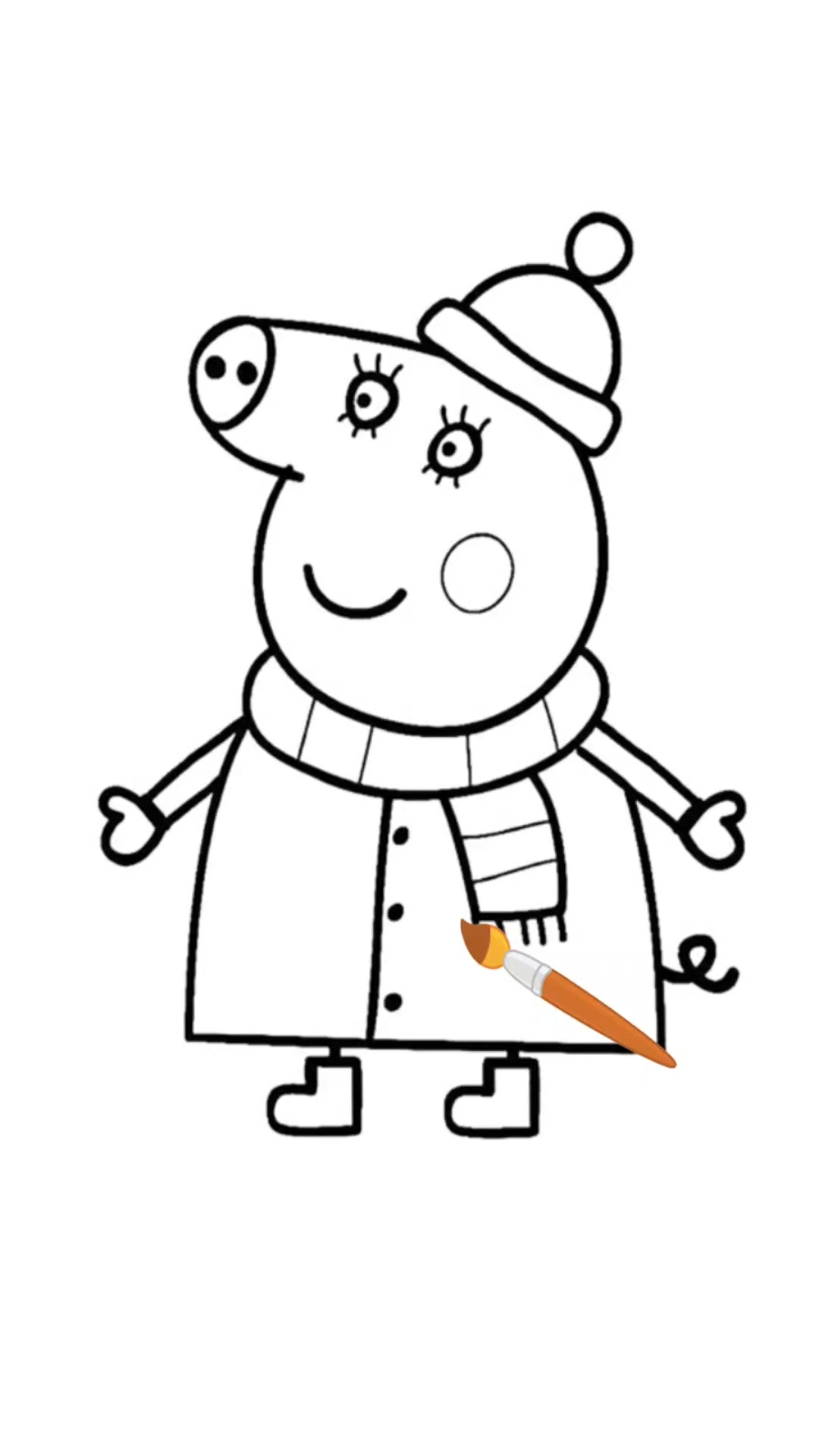 给小猪佩奇涂颜色