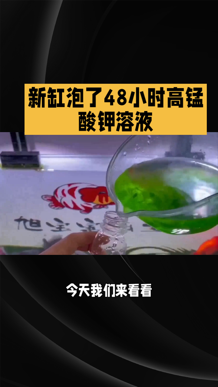 新缸泡了48小時高錳酸鉀溶液