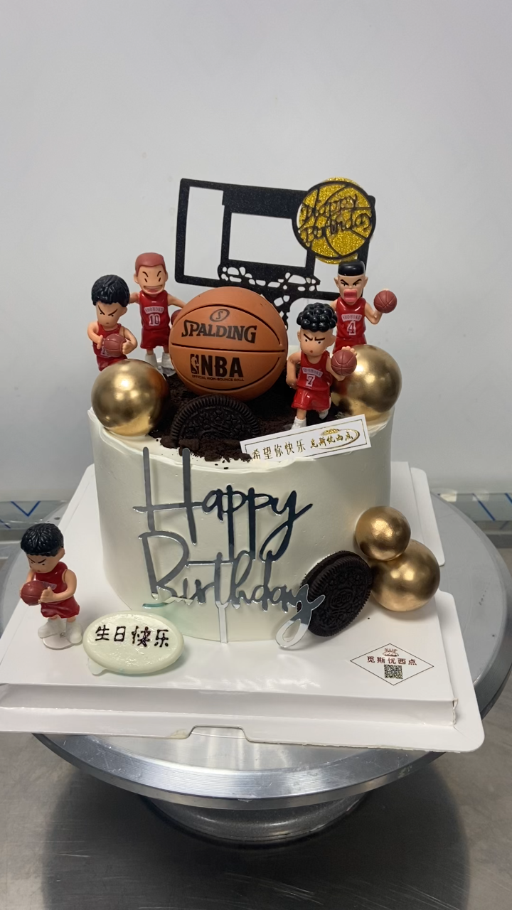 篮球男孩插件生日蛋糕
