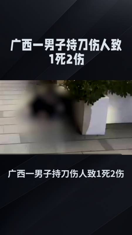 广西一男子持刀伤人致1死2伤