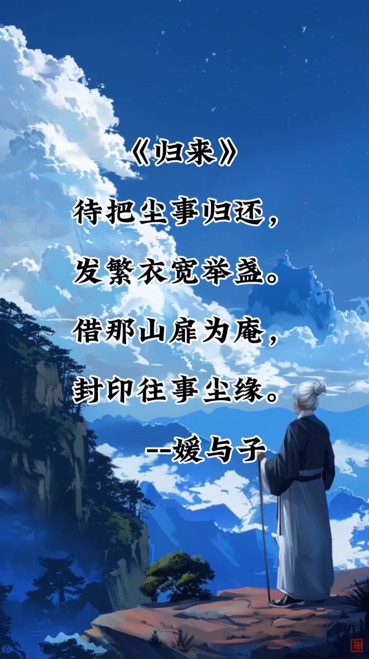 媛与子原创诗词《归来》