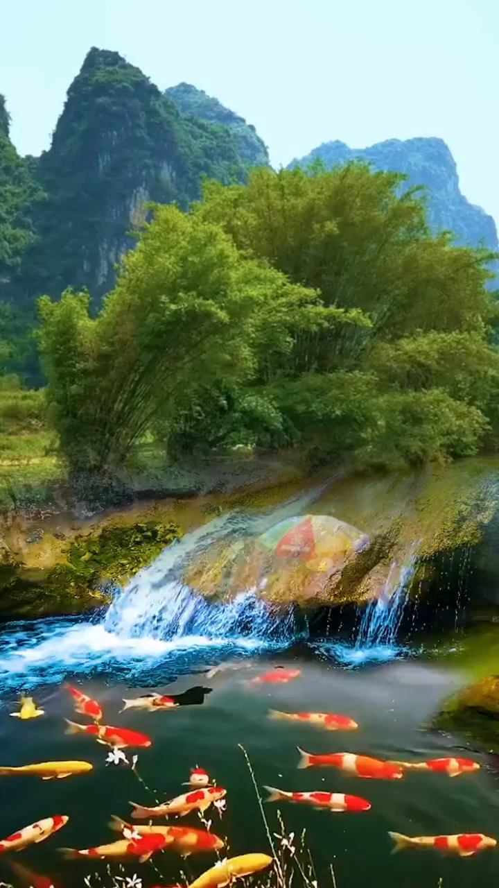 鱼水风景手机壁纸图片