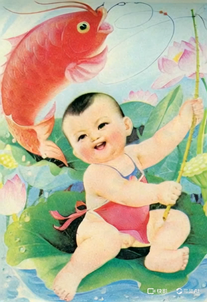 小时侯的年画娃娃