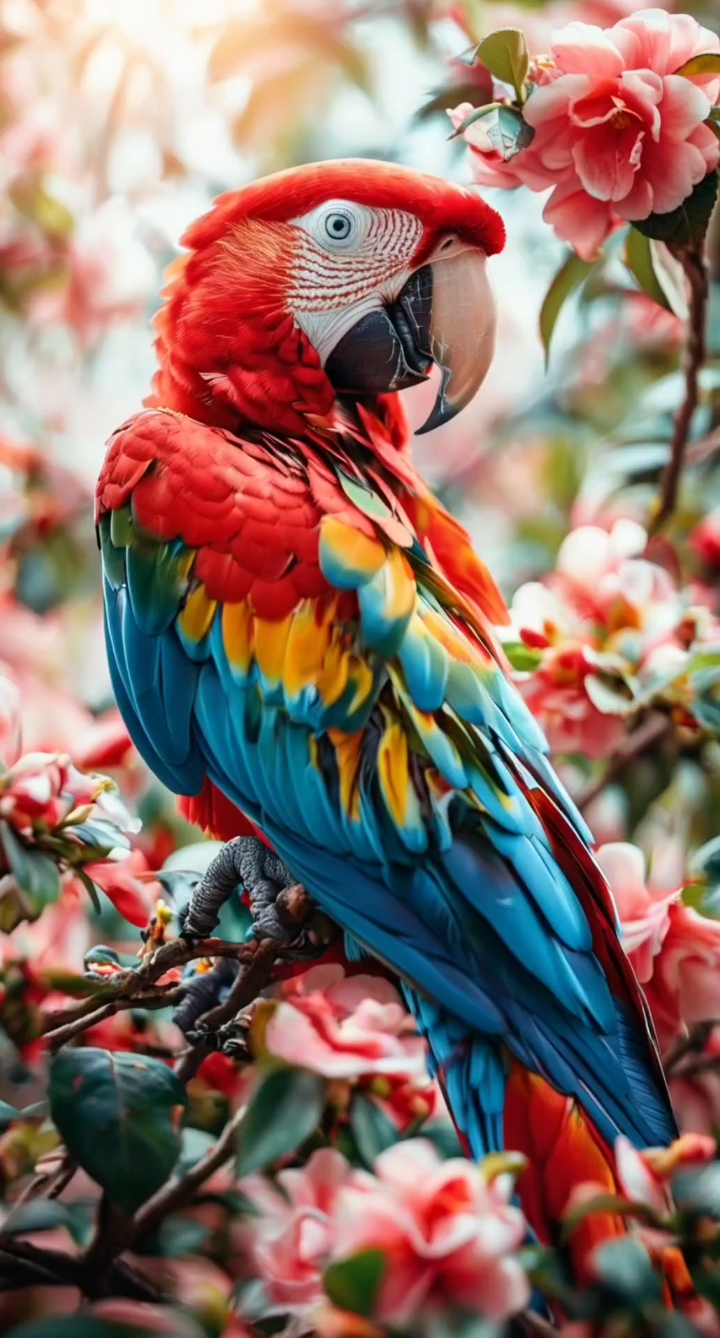 金刚鹦鹉迷人  生动和谐景象