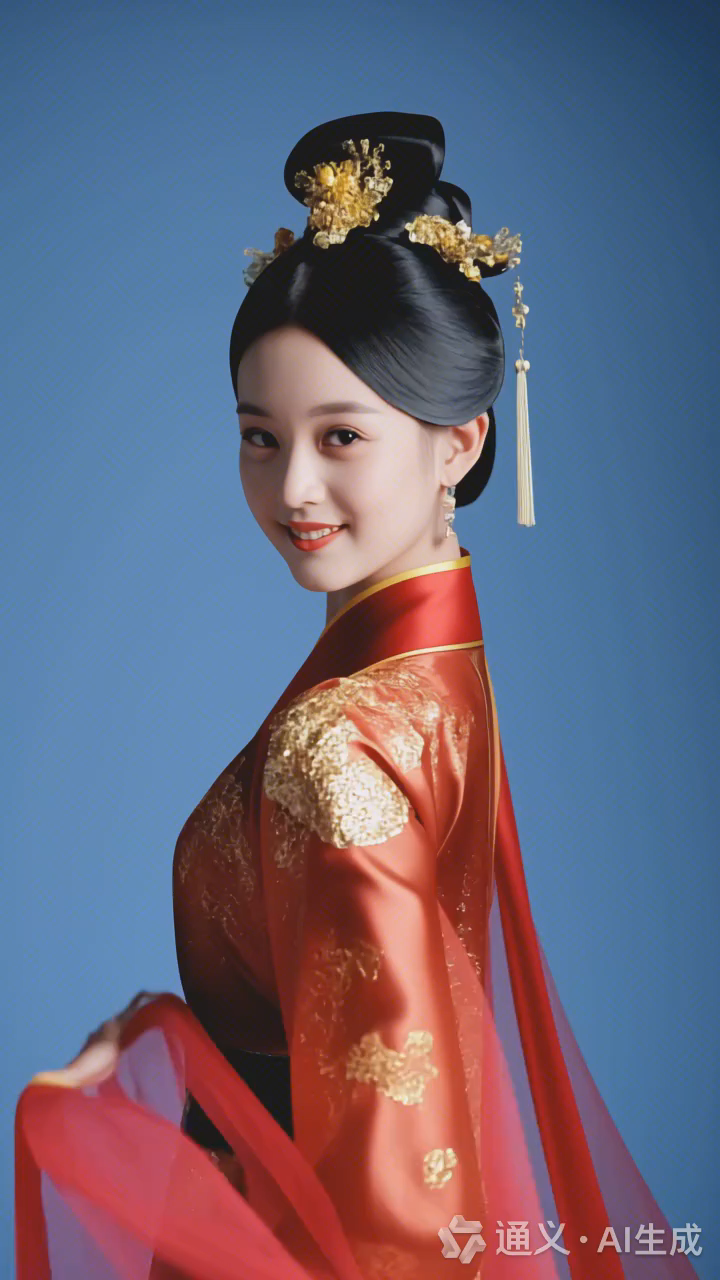 古风美女回眸一笑