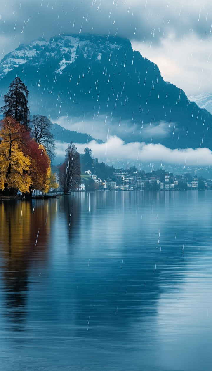 瑞士雨景,自然之美