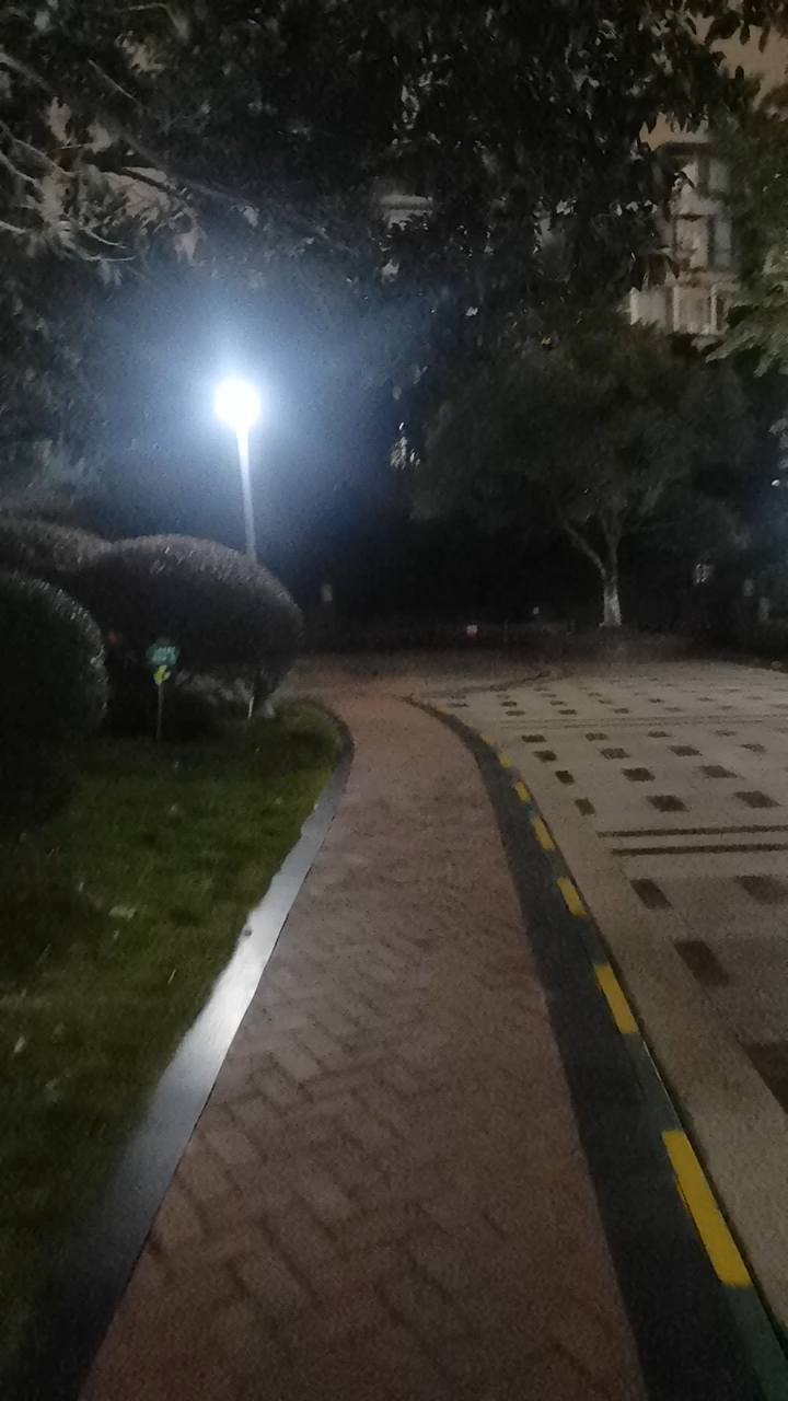 小区的夜景宁静