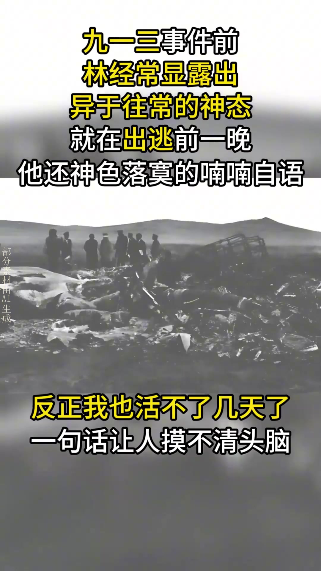 "913事件"前夕,他曾说过一句奇怪的话:反正我也活不了几天了