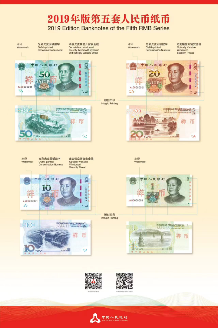 2019 第五套人民币
