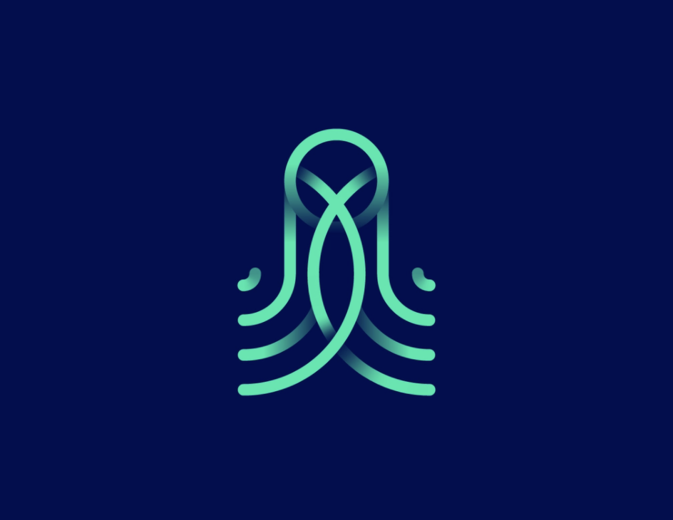 「分享」一组章鱼元素logo设计