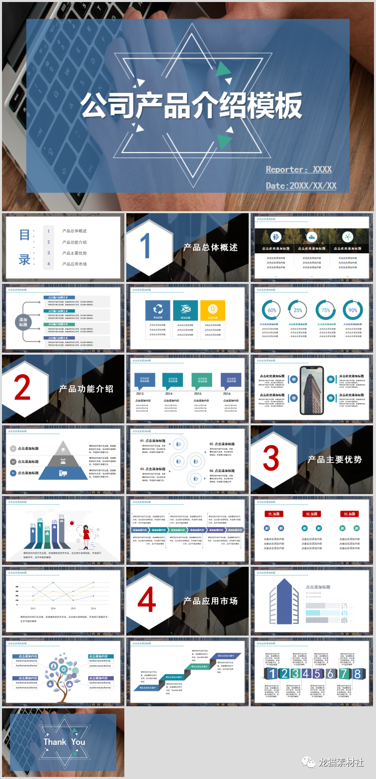 「881期」商务模板——51套产品介绍ppt模板