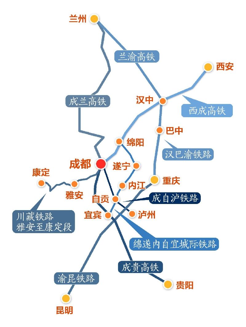 四川铁路图全图可放大图片