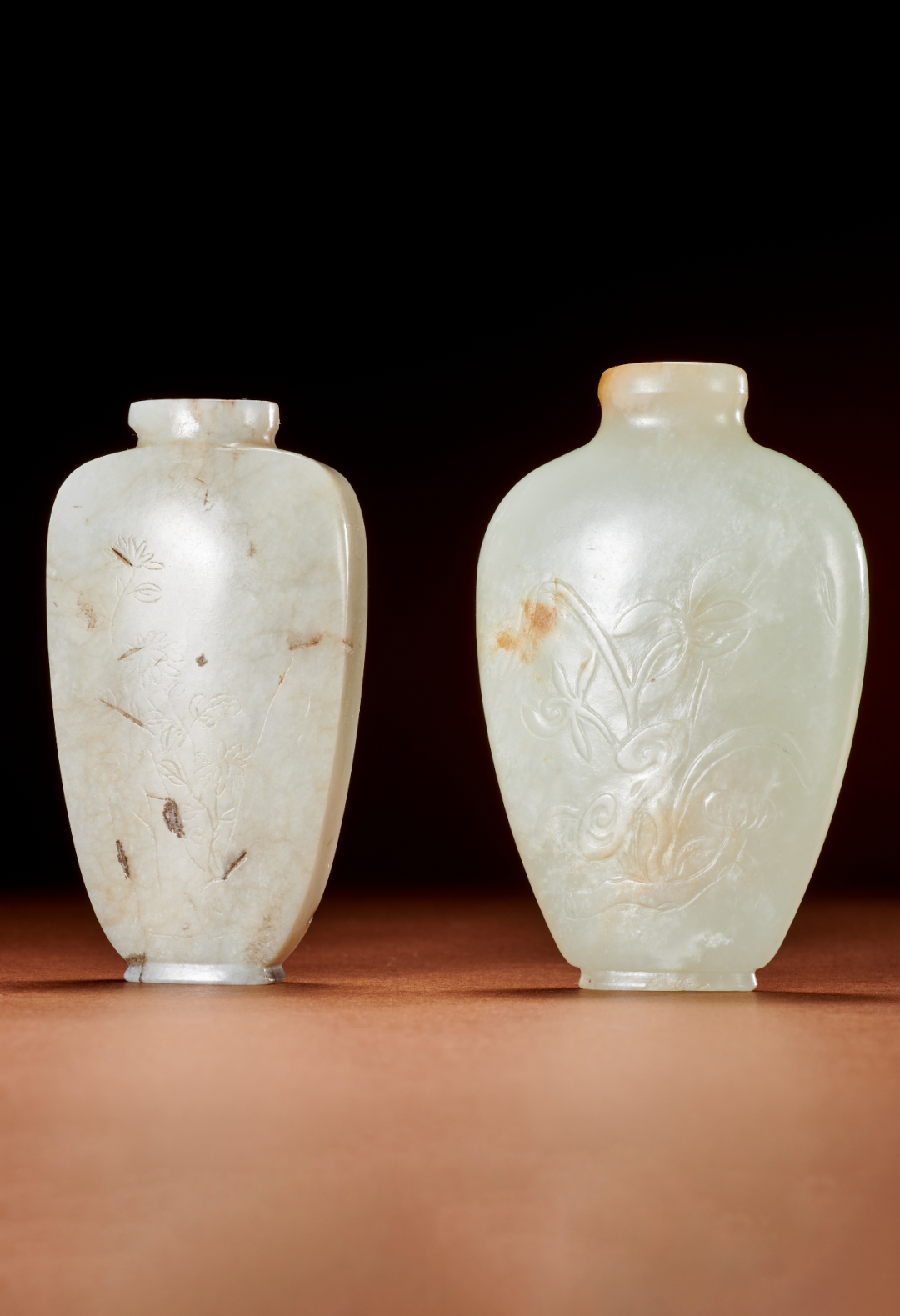 清代 白玉烟壶(2件)