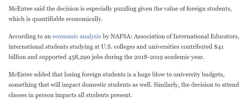 美国“一刀切”，中国留学生或将被大面积遣返