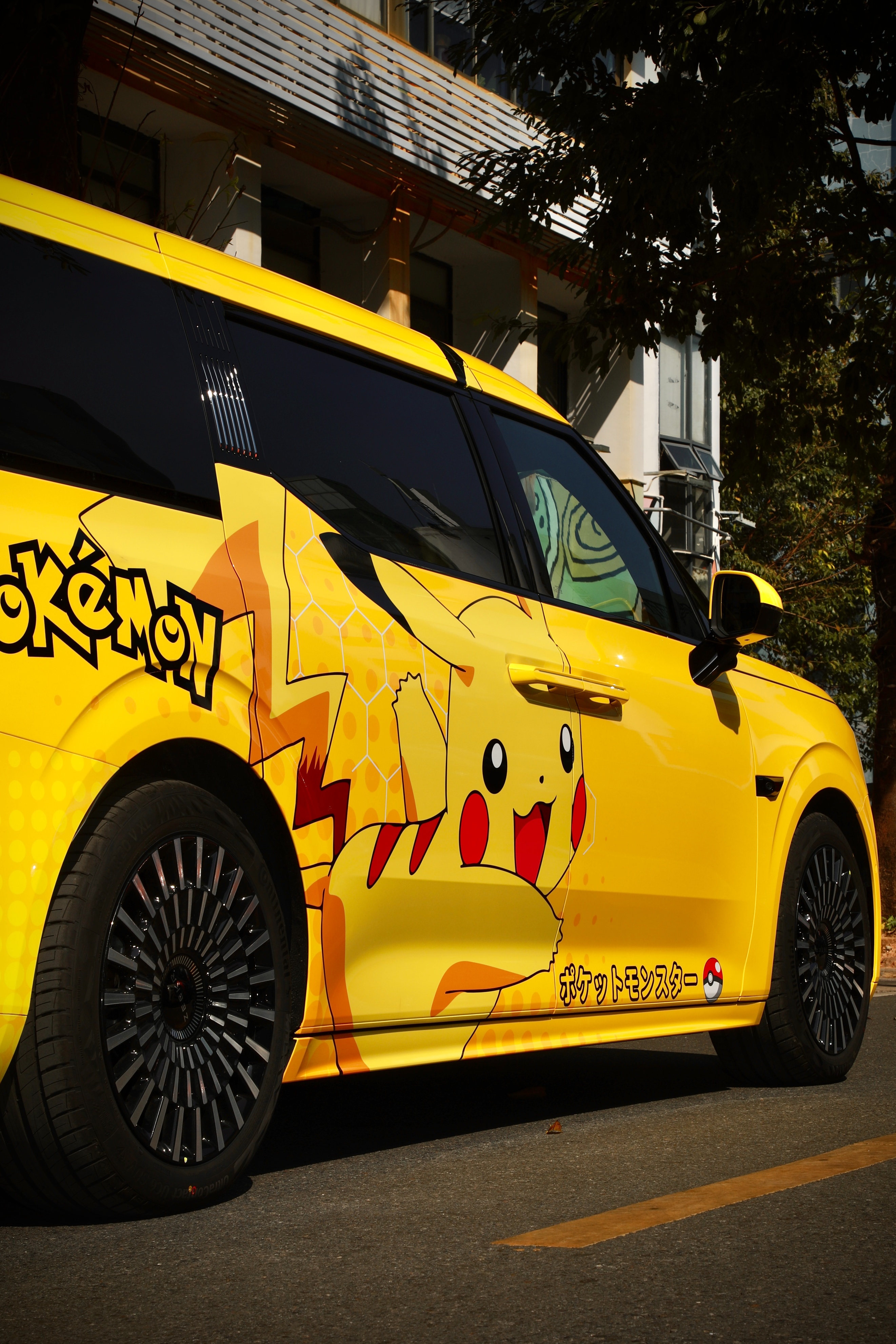 极氪009个性定制face guard皮卡丘彩绘,大人小孩超爱!