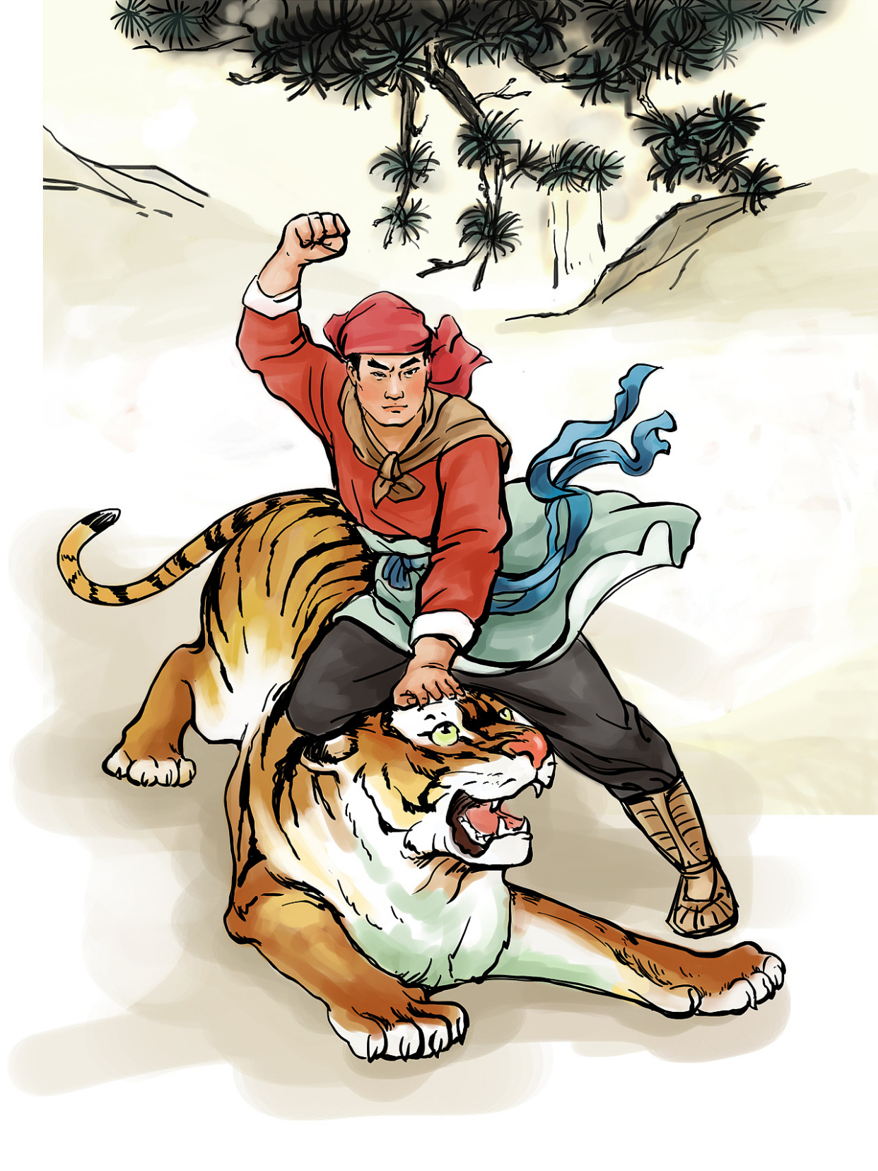 武松赤手空拳打死老虎?想多了,泰森在发怒老虎面前一动不敢动