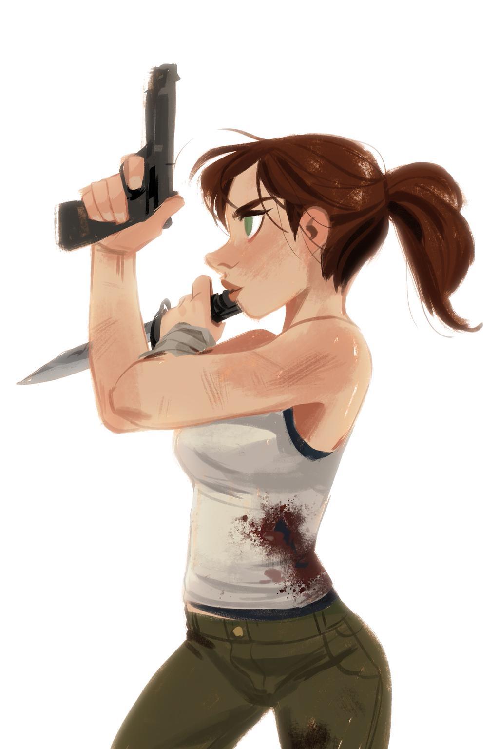 美漫风格的概念人物角色插画把角色的特征放大到极度的明显