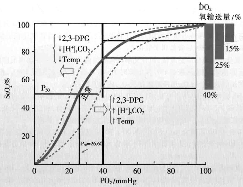 变化可反映ppao2与 sao2两者的关系并非线性关系,而是呈"s"形曲线关系