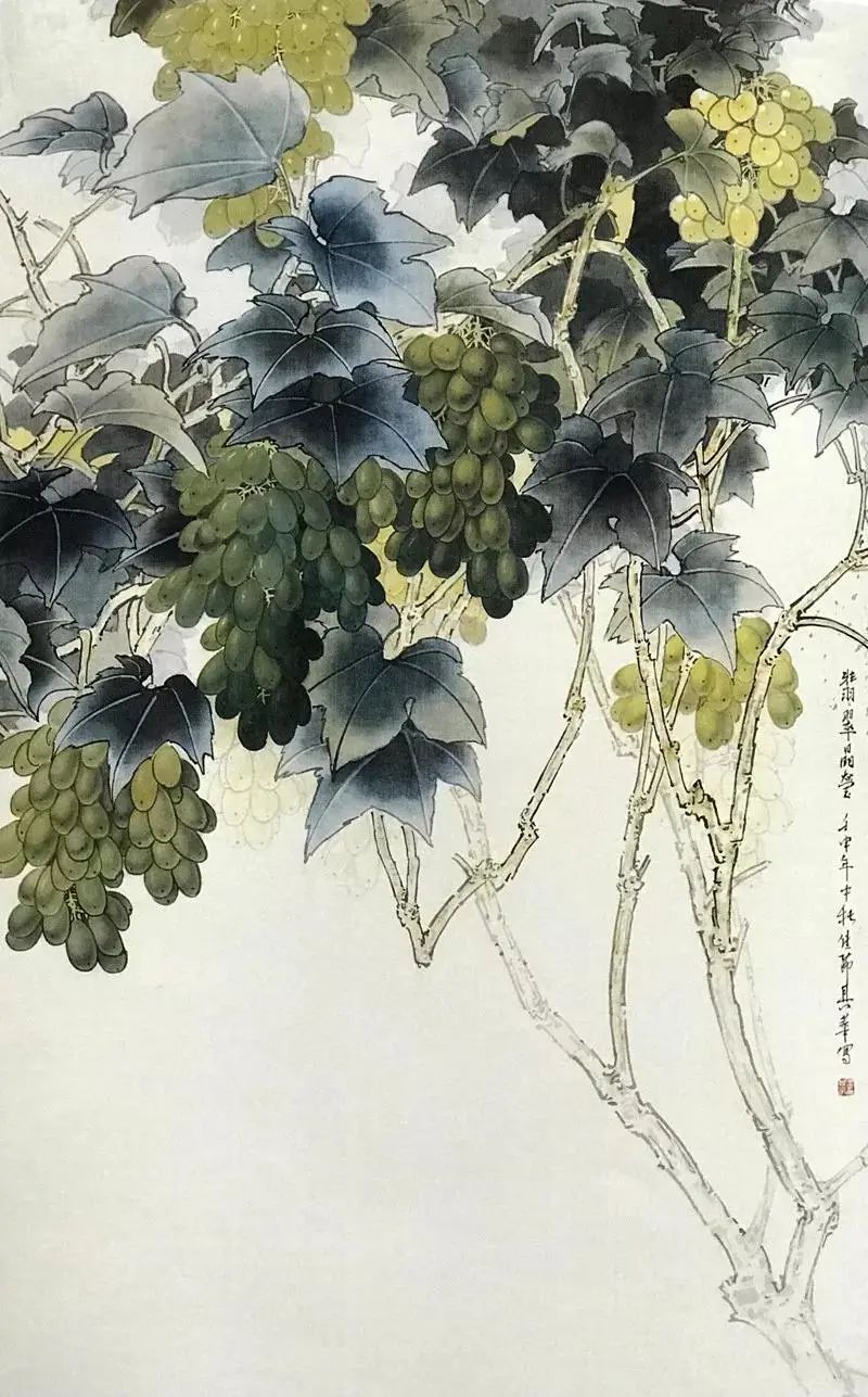 画家王其华—笔下的葡萄气韵生动 风格独特