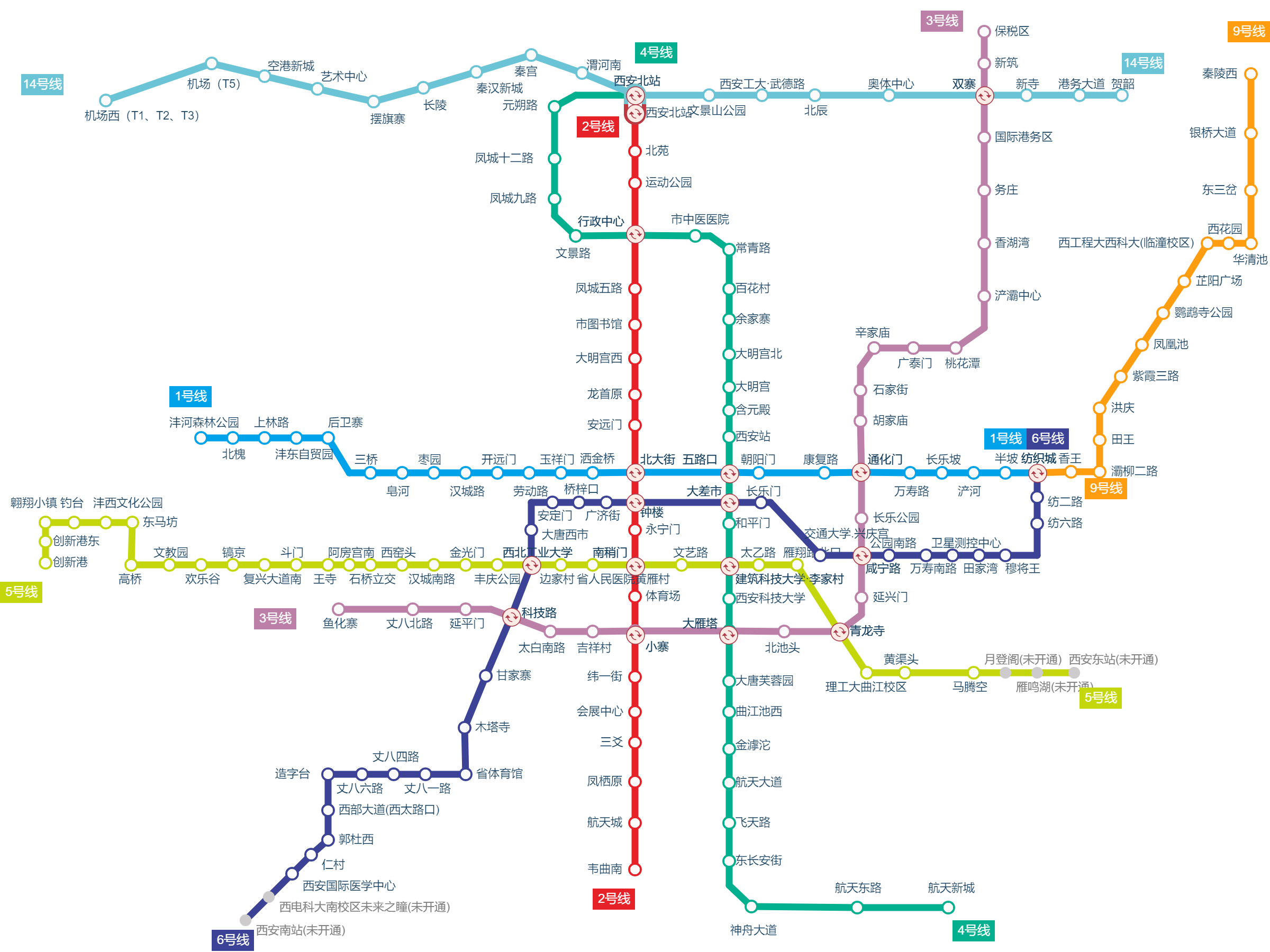 西安19号地铁站线路图图片